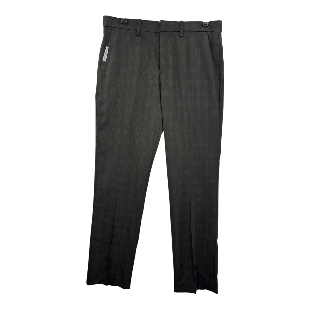 Perry Ellis Portfolio Major Brown Modern Fit Non Iron Stretch Dress Pants 30x30